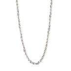 Silver Twisted Rope Chain Necklace