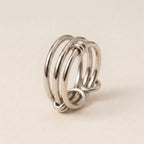 Silver Knot Stacking Ring Set