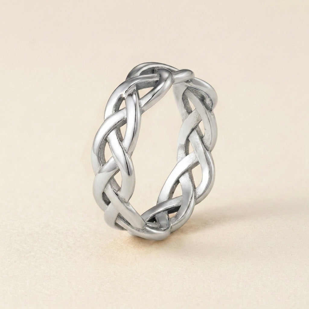 Silver Celtic Braided Band Ring