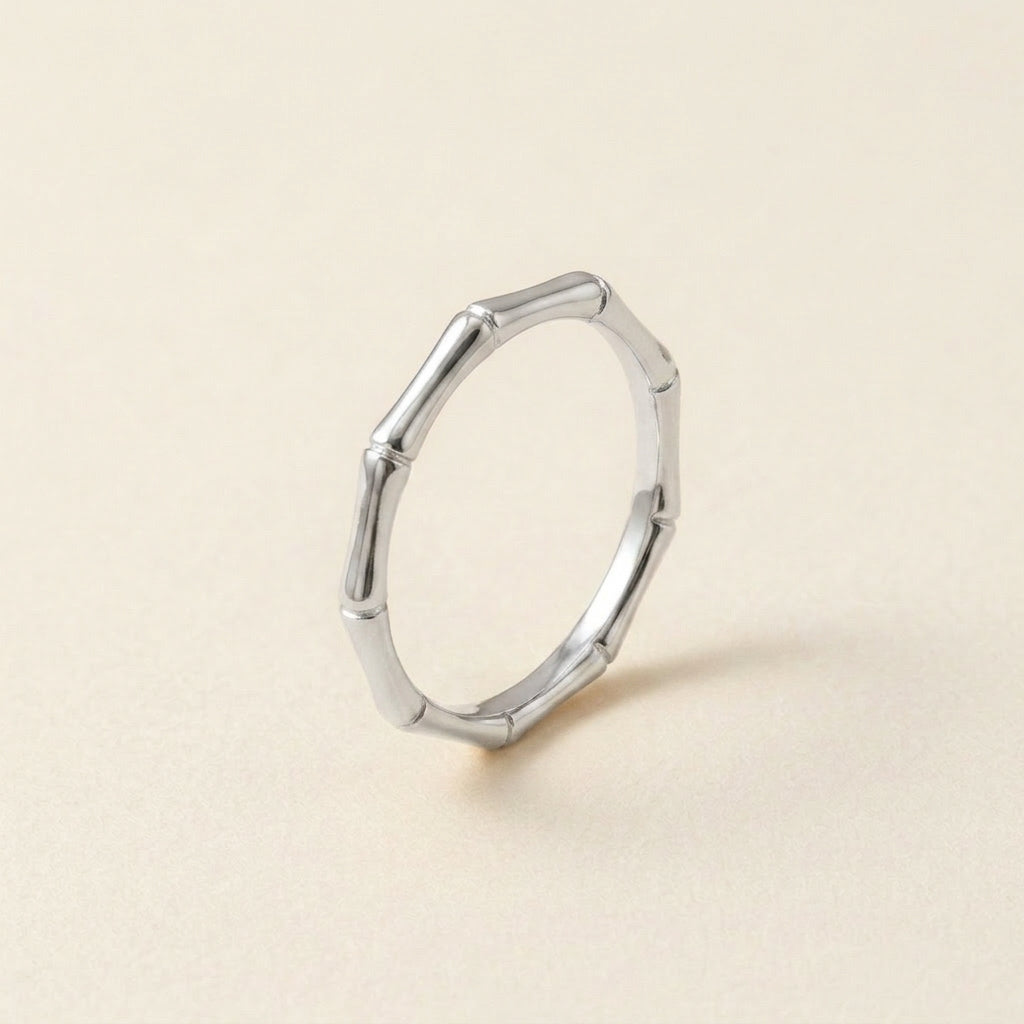 Silver Bamboo Band Ring