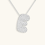 Hailey Bubble Initial Silver Necklace