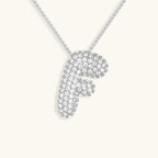 Hailey Bubble Initial Silver Necklace