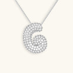Hailey Bubble Initial Silver Necklace