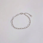 Linked Silver Paperclip Bracelet