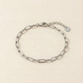 Linked Silver Paperclip Bracelet