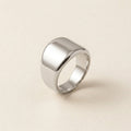 Silver Wide Flat-Top Signet Ring