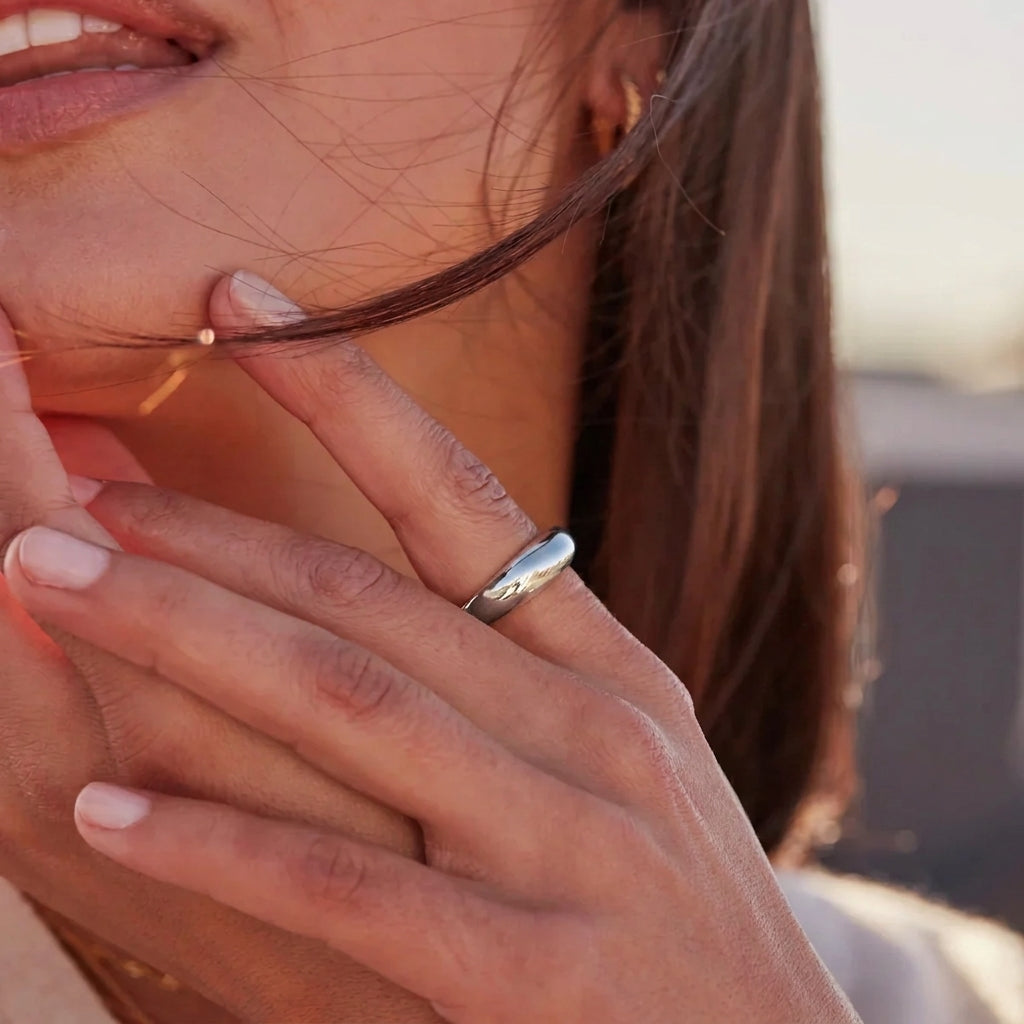 Silver Chunky Dome Statement Ring