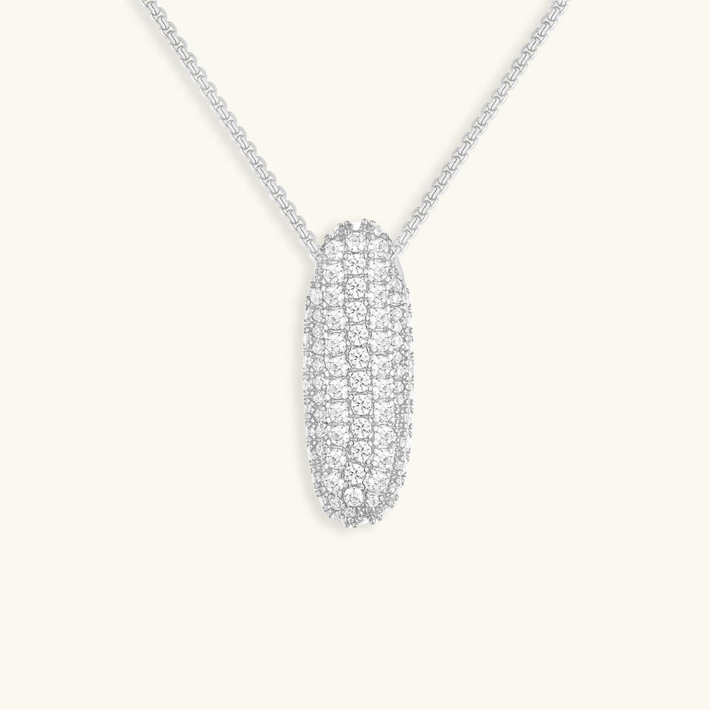 Hailey Bubble Initial Silver Necklace