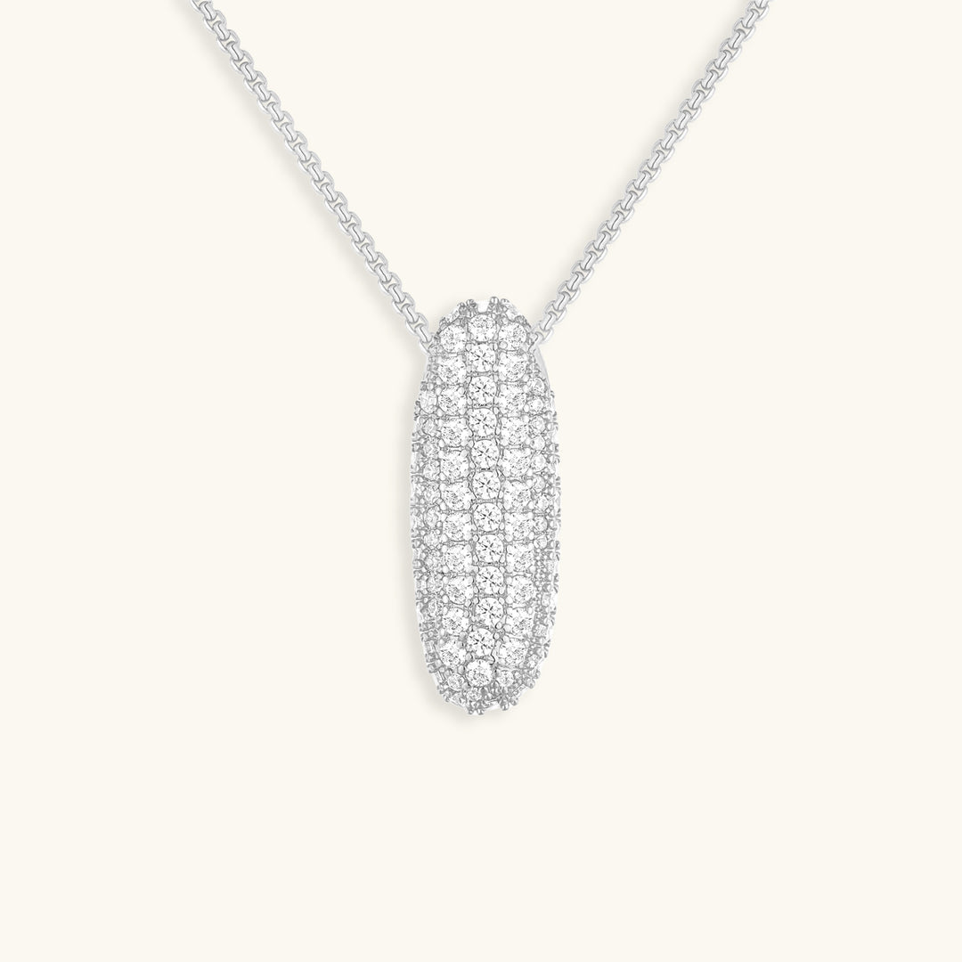 Hailey Bubble Initial Silver Necklace