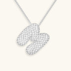 Hailey Bubble Initial Silver Necklace