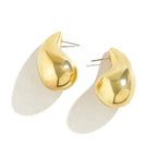 Gold Chunky Teardrop Stud Earrings