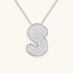 Hailey Bubble Initial Silver Necklace