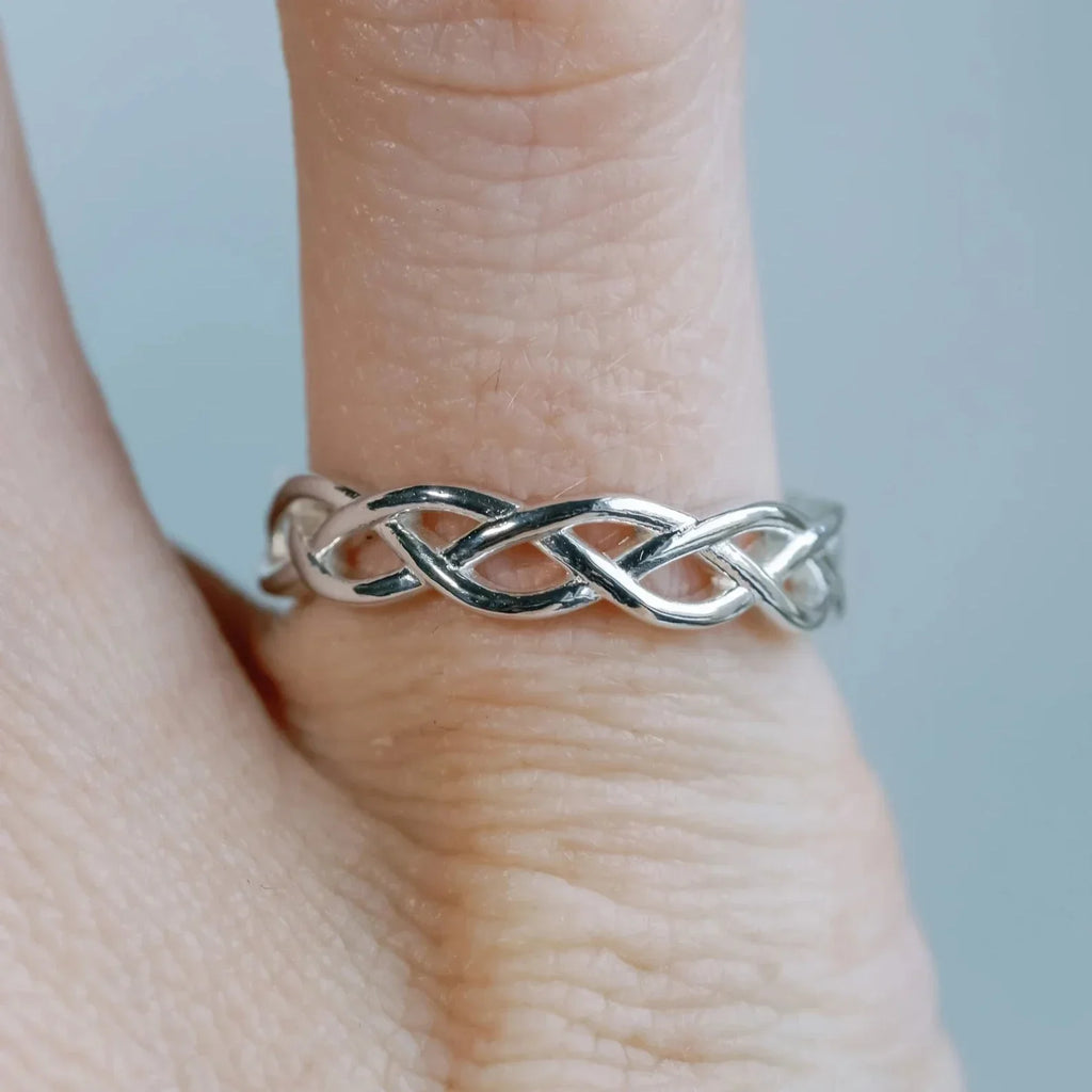 Silver Celtic Braided Band Ring