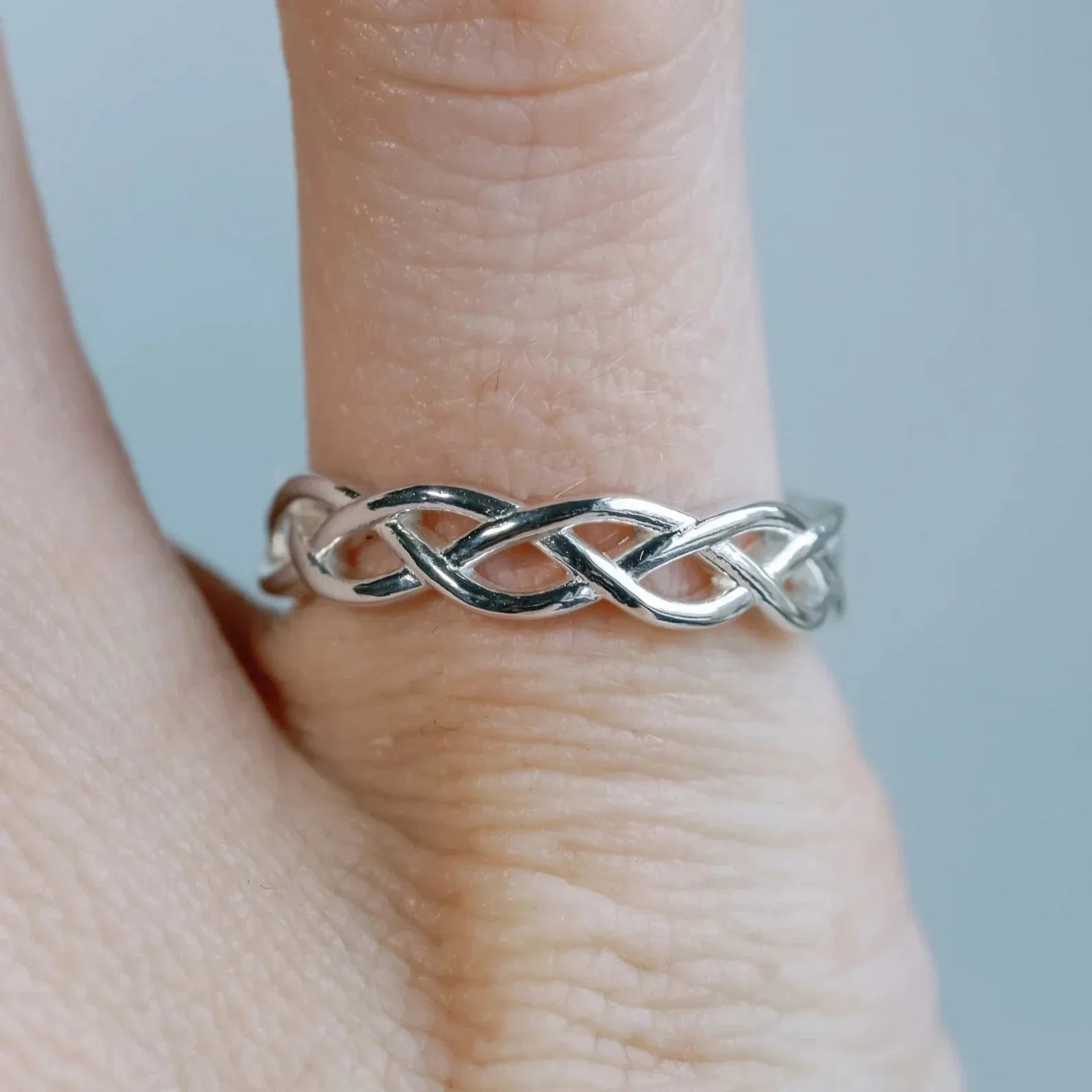 Silver Celtic Braided Band Ring
