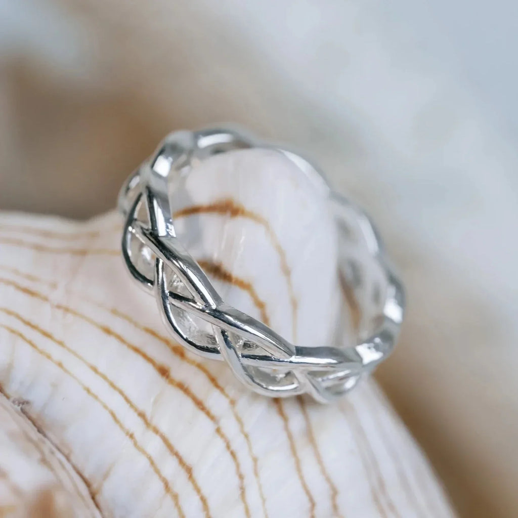 Silver Celtic Braided Band Ring