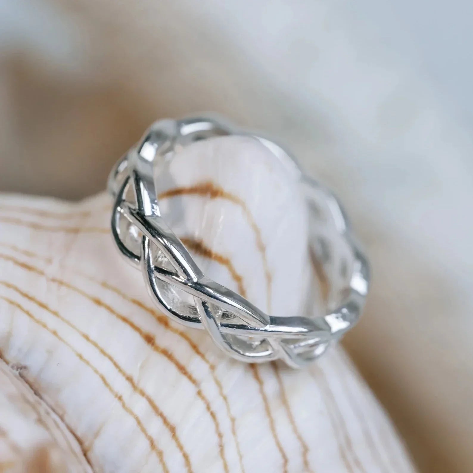 Silver Celtic Braided Band Ring