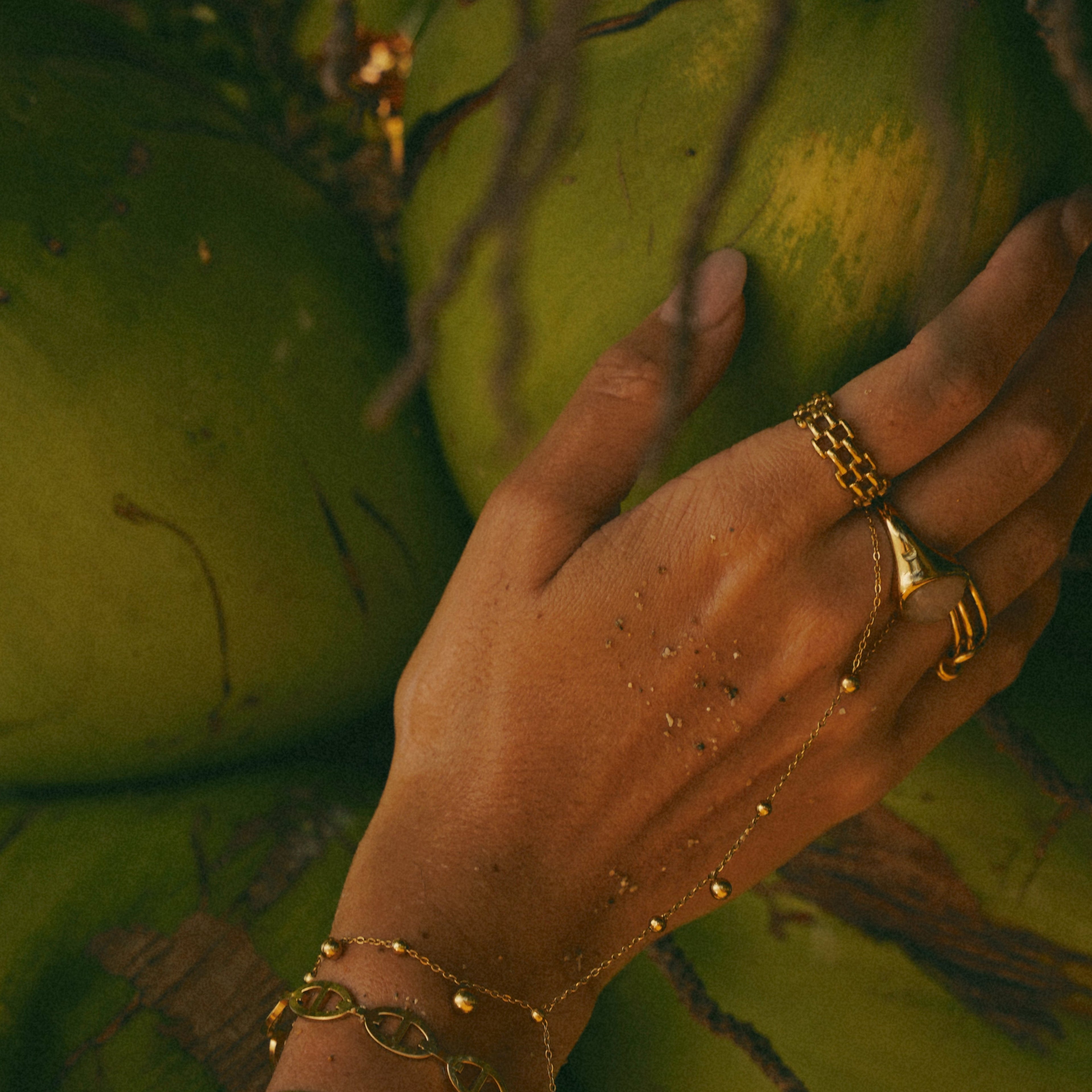 Silver Woven Link Band Ring