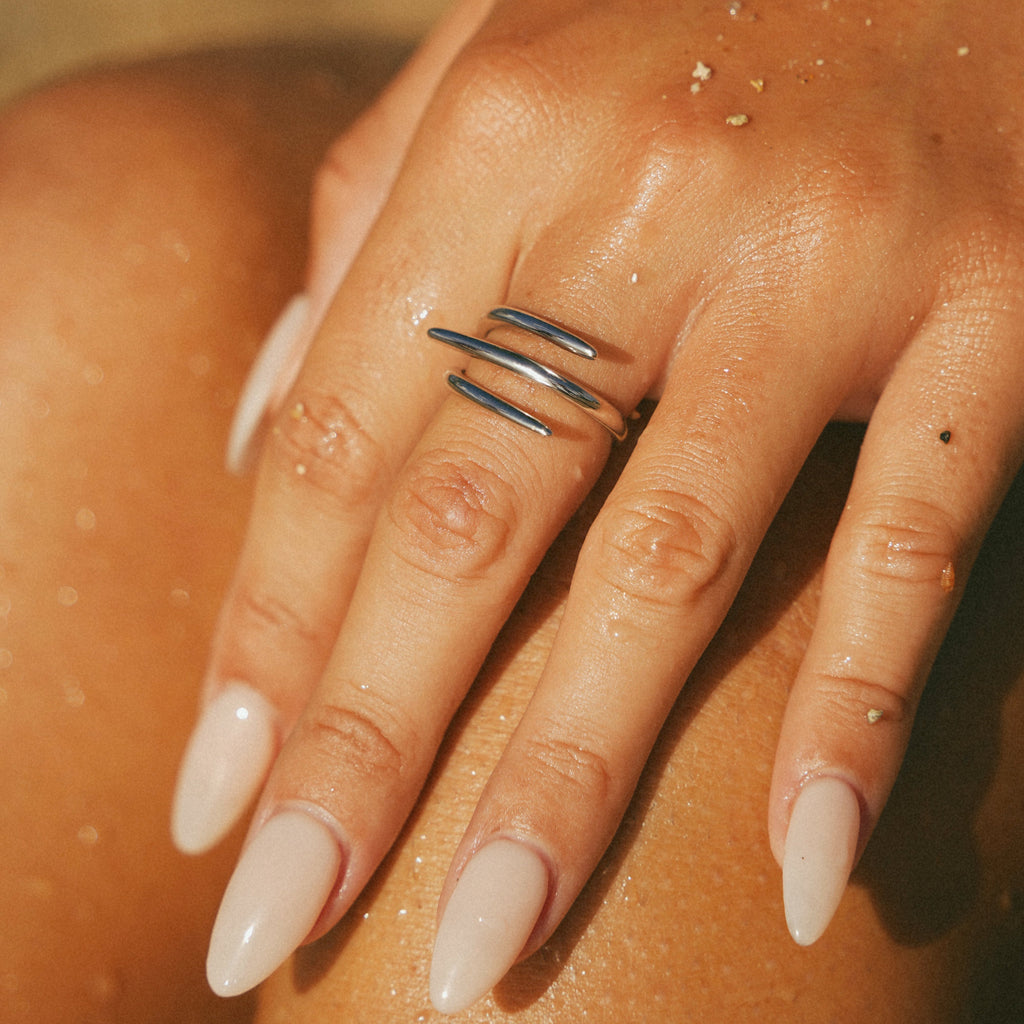 Silver Triple Wrap Coil Ring